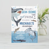 Invitation Anniversaire du requin (Debout devant)