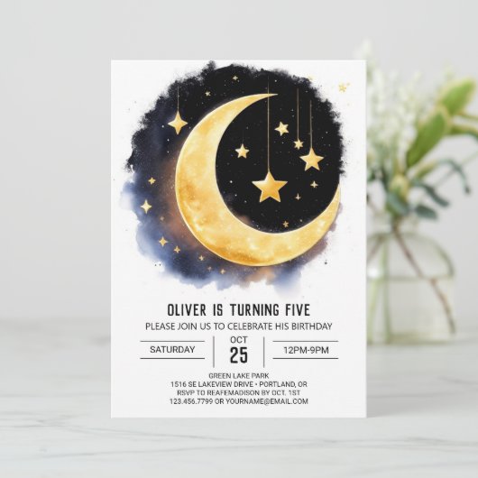 Invitation Anniversaire du rêve céleste (Debout devant)