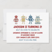 Invitation Anniversaire du robot (Devant)