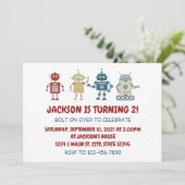 Invitation Anniversaire du robot (Debout devant)
