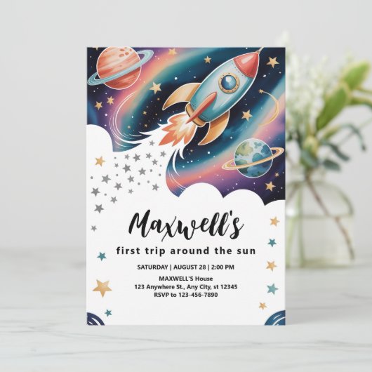 Invitation Anniversaire du Rocket Ship (Debout devant)