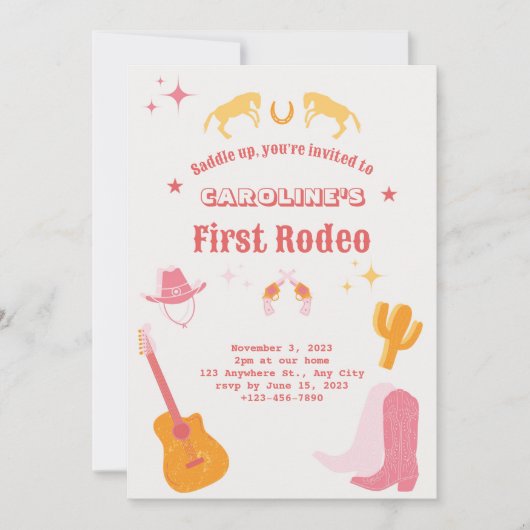 Invitation Anniversaire du rodéo (Devant)