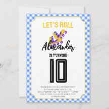 Anniversaire du roller skater Gingham Boys