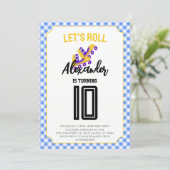 Invitation Anniversaire du roller skater Gingham Boys (Debout devant)
