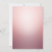Invitation Anniversaire du rose Gold Ombre (Dos)