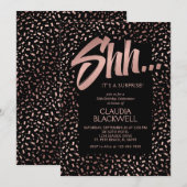 Invitation Anniversaire du Rose surprenant Gold Confetti (Devant / Derrière)