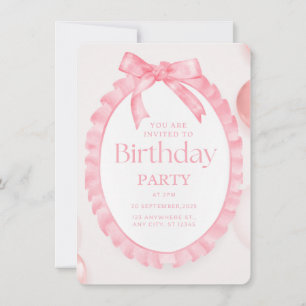 Invitation Anniversaire du Ruffle Rose