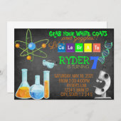 Invitation Anniversaire du scientifique fou (Devant / Derrière)