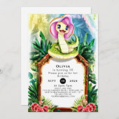 Invitation Anniversaire du serpent à Cobra magique (Devant / Derrière)