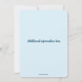 Invitation Anniversaire du serpent bleu modifiable (Dos)