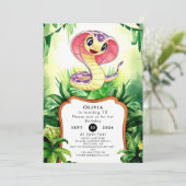 Invitation Anniversaire du serpent de forêt pour enfants (Debout devant)