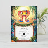 Invitation Anniversaire du serpent forestier enchanté (Debout devant)
