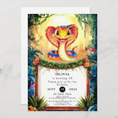 Invitation Anniversaire du serpent forestier enchanté (Devant / Derrière)