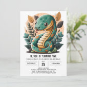 Invitation Anniversaire du serpent modifiable (Debout devant)
