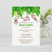 Invitation Anniversaire du singe (Debout devant)