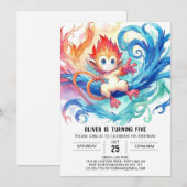 Invitation Anniversaire du singe de Bohême (Devant / Derrière)