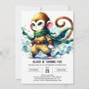 Invitation Anniversaire du singe de Bohême