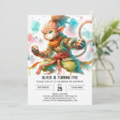 Invitation Anniversaire du singe de Boho (Debout devant)