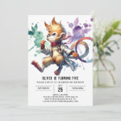 Invitation Anniversaire du singe de Boho Jungle (Debout devant)