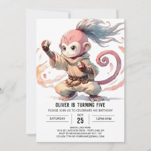 Invitation Anniversaire du singe des enfants de la Jungle
