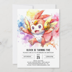 Invitation Anniversaire du singe des enfants rustiques