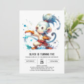 Invitation Anniversaire du singe éditable de la Jungle (Debout devant)