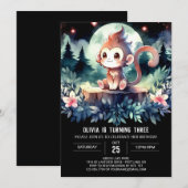 Invitation Anniversaire du singe enchanté (Devant / Derrière)