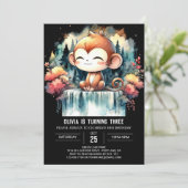 Invitation Anniversaire du singe moderne (Debout devant)