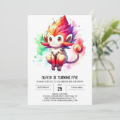 Invitation Anniversaire du singe numérique (Debout devant)