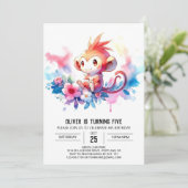 Invitation Anniversaire du singe numérique de Bohême (Debout devant)