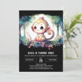 Invitation Anniversaire du singe rustique (Debout devant)