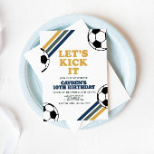 Invitation Anniversaire du soccer rétro