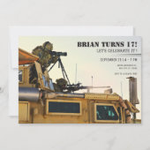 Invitation anniversaire du soldat militaire (Devant)