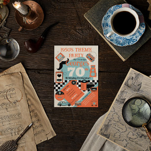 Invitation Anniversaire du style des années 50