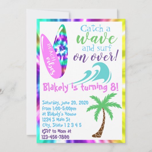 Invitation Anniversaire du surf (Devant)