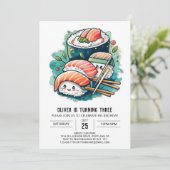 Invitation Anniversaire du Sushi Custom (Debout devant)