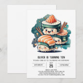 Invitation Anniversaire du Sushi Moderne (Devant / Derrière)