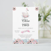 Invitation Anniversaire Du Swan Et De La Couronne (Debout devant)