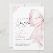 Invitation Anniversaire du Sweet sixteen de la Bow rose (Devant)