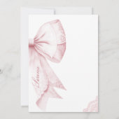 Invitation Anniversaire du Sweet sixteen de la Bow rose (Dos)