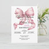 Invitation Anniversaire du Sweet sixteen de la Bow rose (Debout devant)