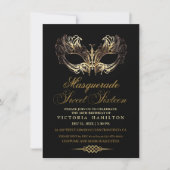 Invitation Anniversaire du Sweet sixteen mascarade (Devant)