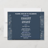 Invitation Anniversaire du thème spatial (Dos)