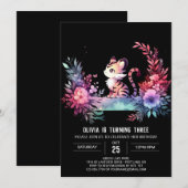 Invitation Anniversaire du Tigre Fun Modern (Devant / Derrière)