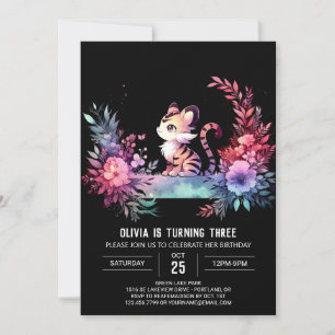 Invitation Anniversaire du Tigre Fun Modern