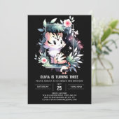Invitation Anniversaire du tigre gravé (Debout devant)