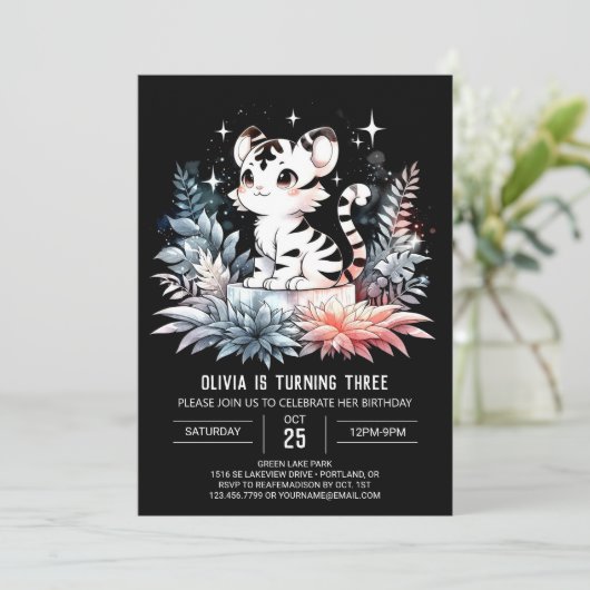 Invitation Anniversaire du Tigre Moderne (Debout devant)