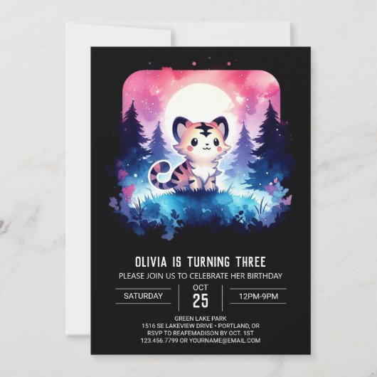 Invitation Anniversaire du tigre numérique (Devant)