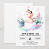 Invitation Anniversaire du tigre numérique personnalisé (Devant / Derrière)