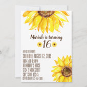 Invitation Anniversaire du tournesol (Devant)